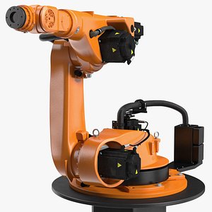 3D Industrial Robot Arm Kuka KR 60-4 on Stand