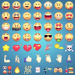 3D smiley smile love model