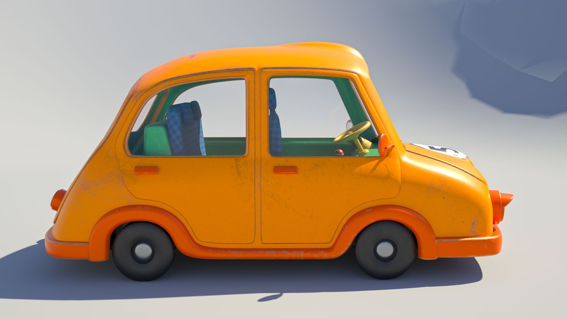 3D Model Rigged Cartoon Car - TurboSquid 1472338