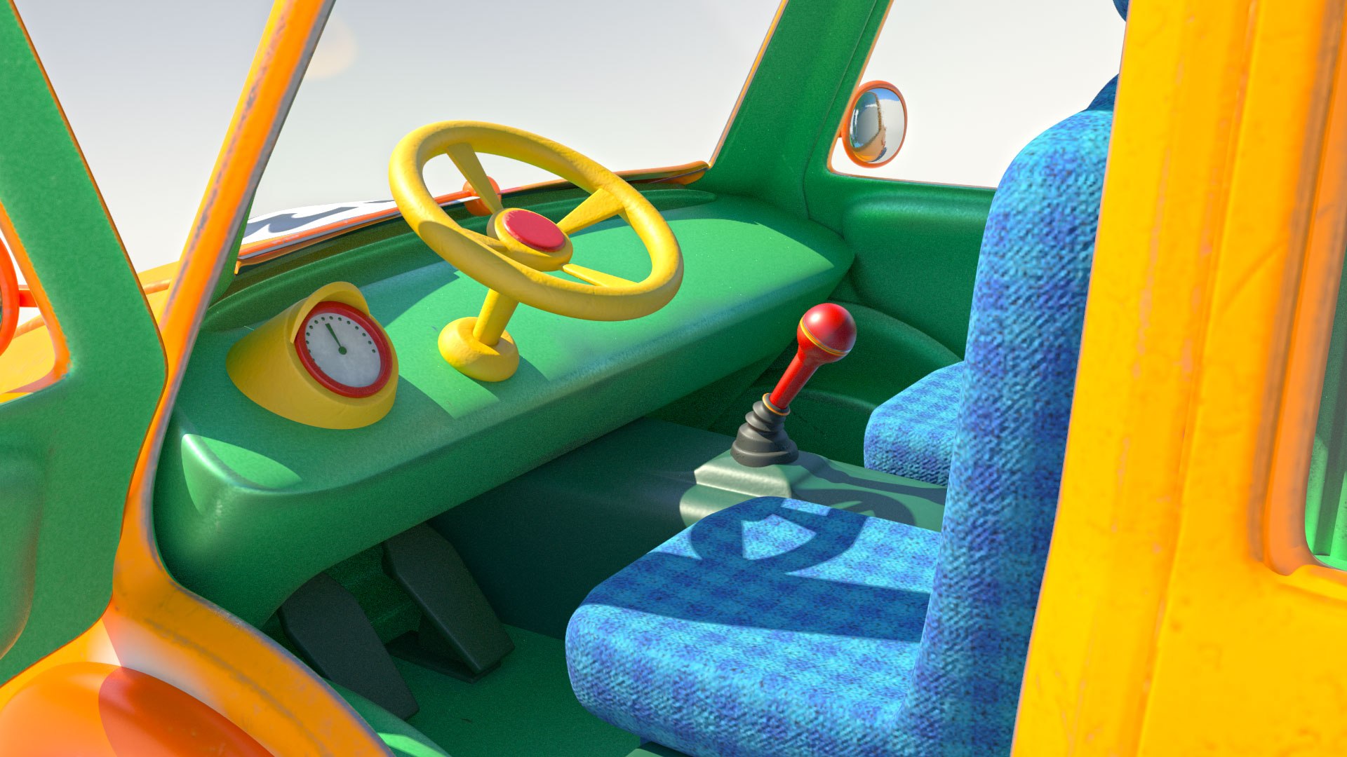 3D Model Rigged Cartoon Car - TurboSquid 1472338
