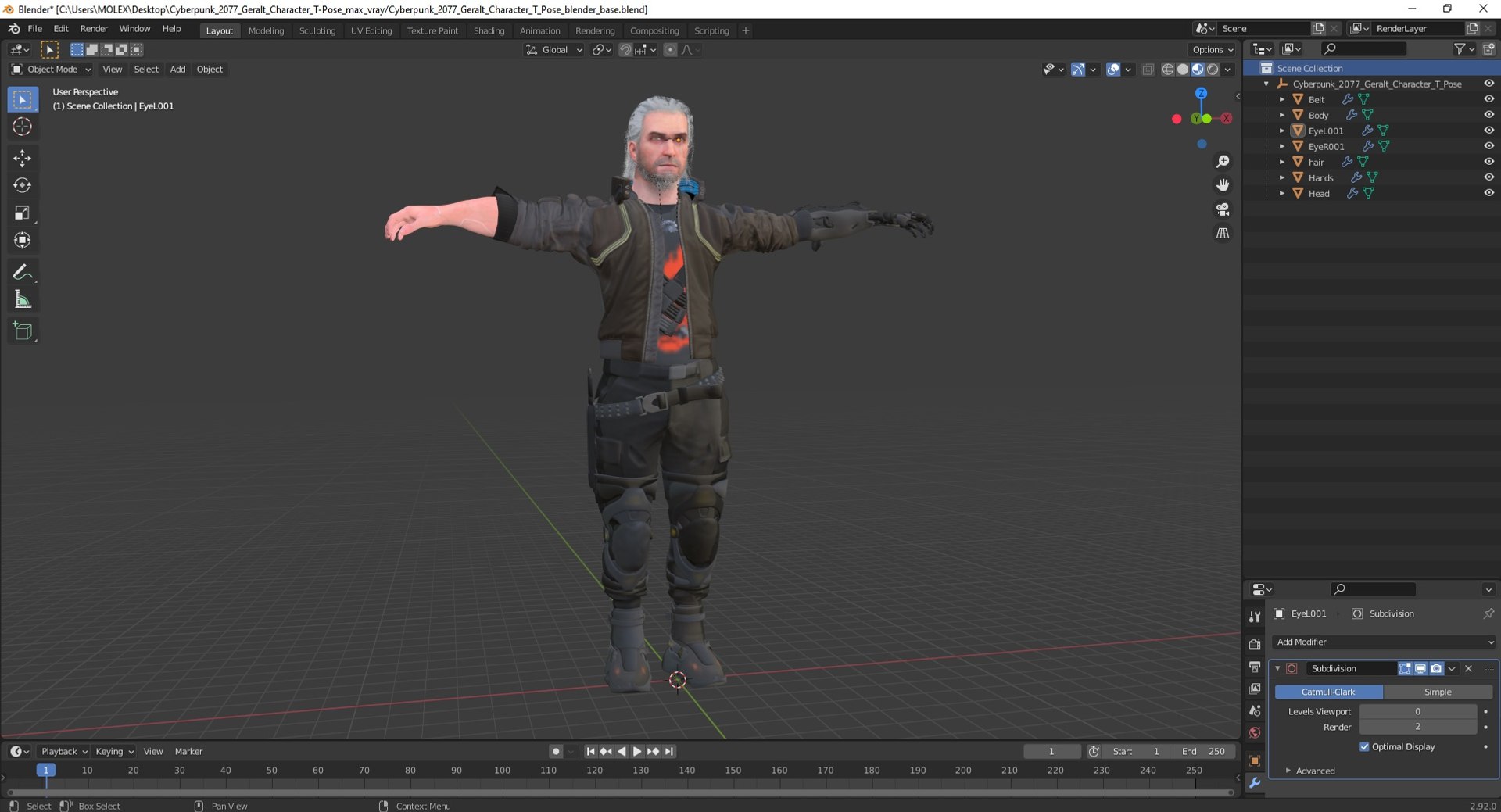 3D Cyberpunk 2077 Geralt Character T-Pose https://p.turbosquid.com/ts-thumb/OG/lhRTFP/QE/cyberpunk2077geraltcharactertposec4dmodel040/jpg/1710782855/1920x1080/fit_q87/100ddf8a99061a4325533b50b9aa932fa3b32e6a/cyberpunk2077geraltcharactertposec4dmodel040.jpg