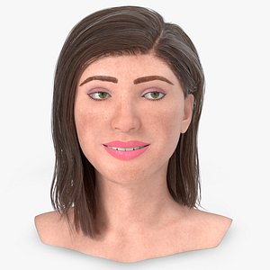 Indah Female Woman Head Rig Maya