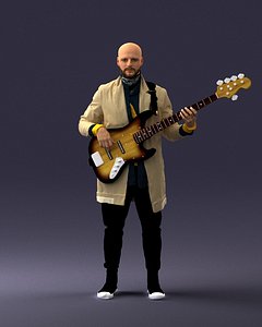 Musician bass guitar player 0118