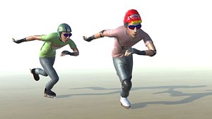 Ice Skates Actions 3D model
