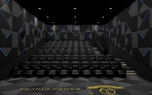 Movie Theater Interior 3D