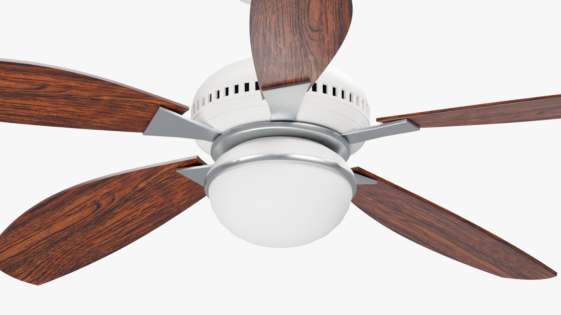 Five Blade Ceiling Fan With Light 3D Model - TurboSquid 2632631