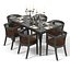 Dedon modern dining table chair armchair set tableware  appointments