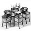 Dedon modern dining table chair armchair set tableware  appointments