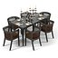 Dedon modern dining table chair armchair set tableware  appointments