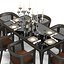 Dedon modern dining table chair armchair set tableware  appointments