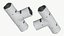3D Sci-Fi Tee Junction Pipe White model