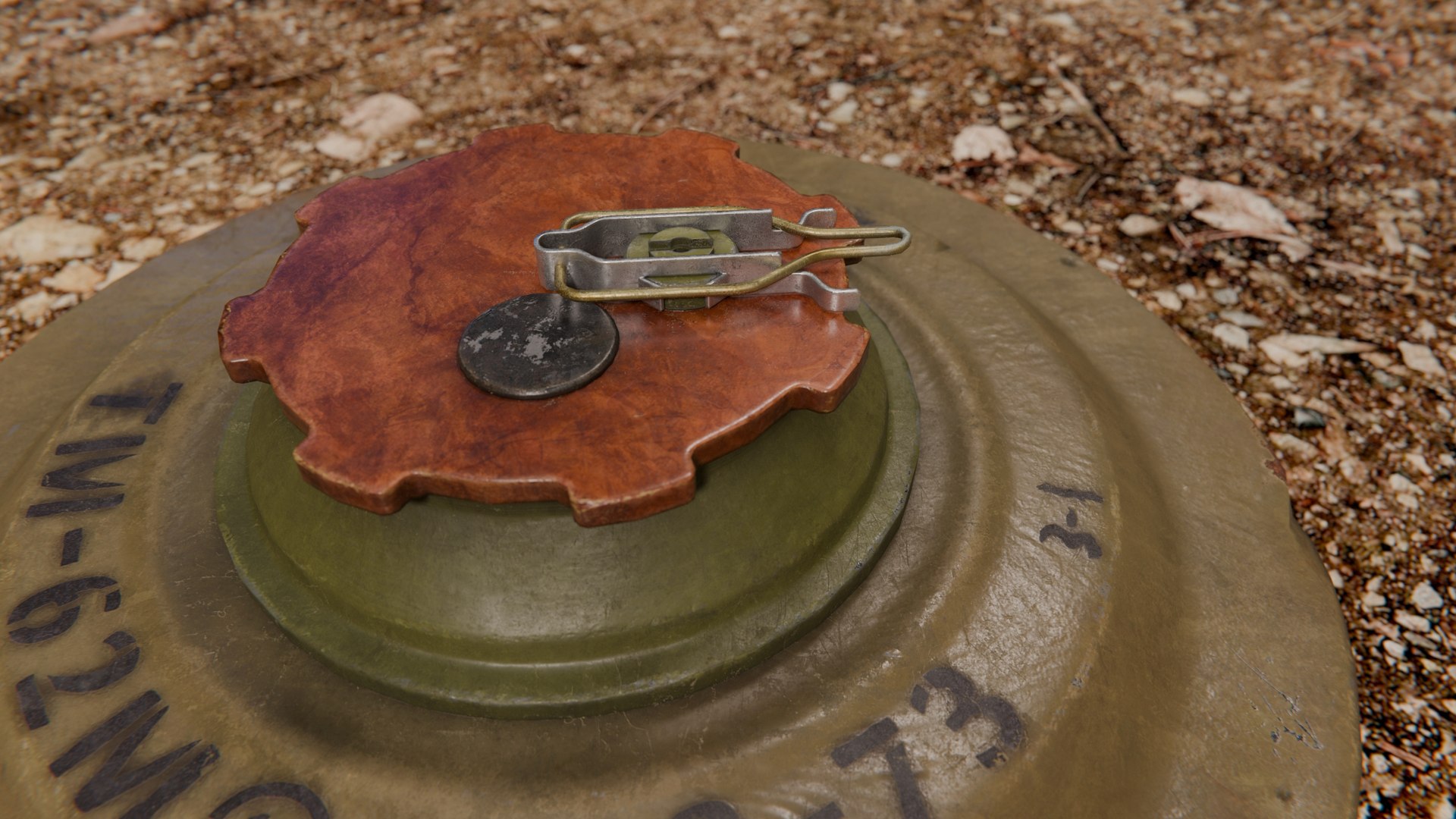 3D TM-62 Landmine Anti Tank Soviet Blast Mine TM62 - TurboSquid 2391618