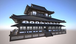 traditional japanese temple 3D model