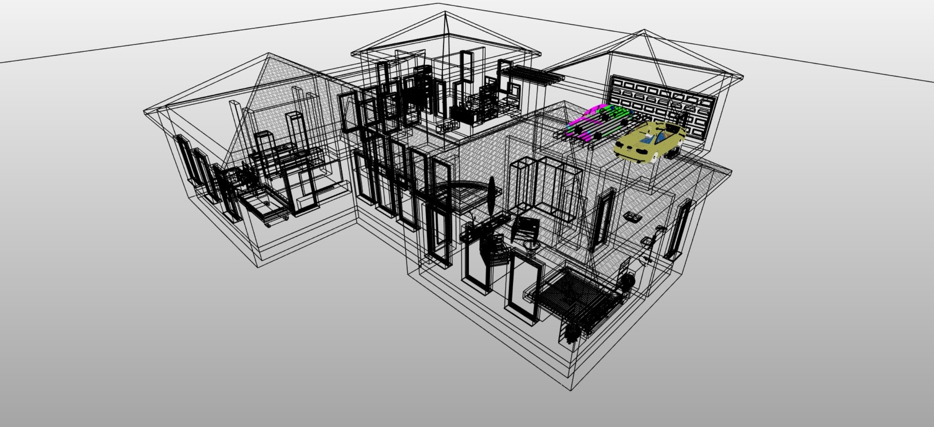3D Three Bedroom Home Model - TurboSquid 2405511