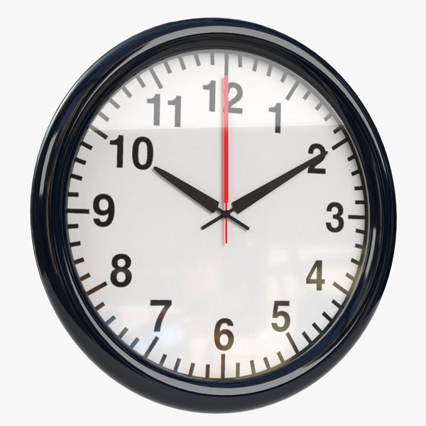 Wall clock office hr model TurboSquid 1259525