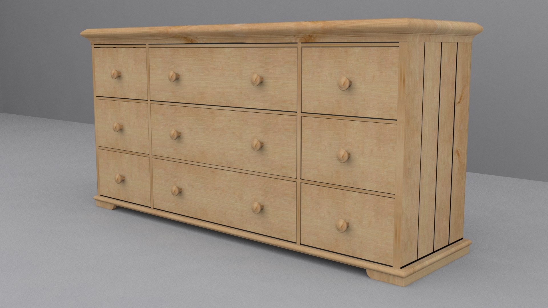 Ikea Hurdal Chest 9 3d Model