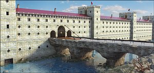 3D castle building model