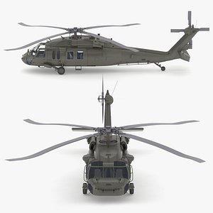 3D Sikorsky UH-60 Black Hawk