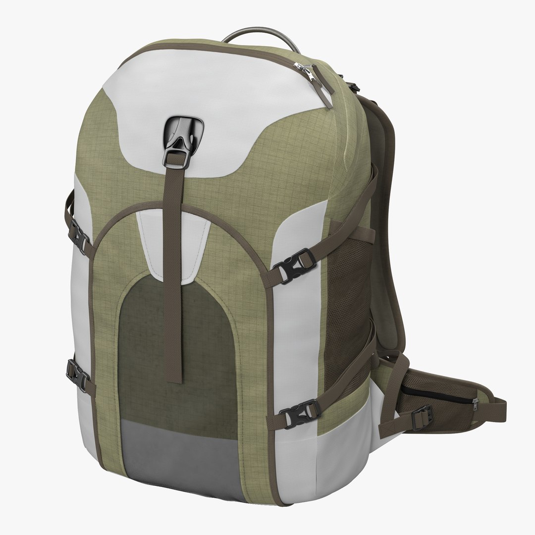 Fishing Backpack Generic 3D model preview