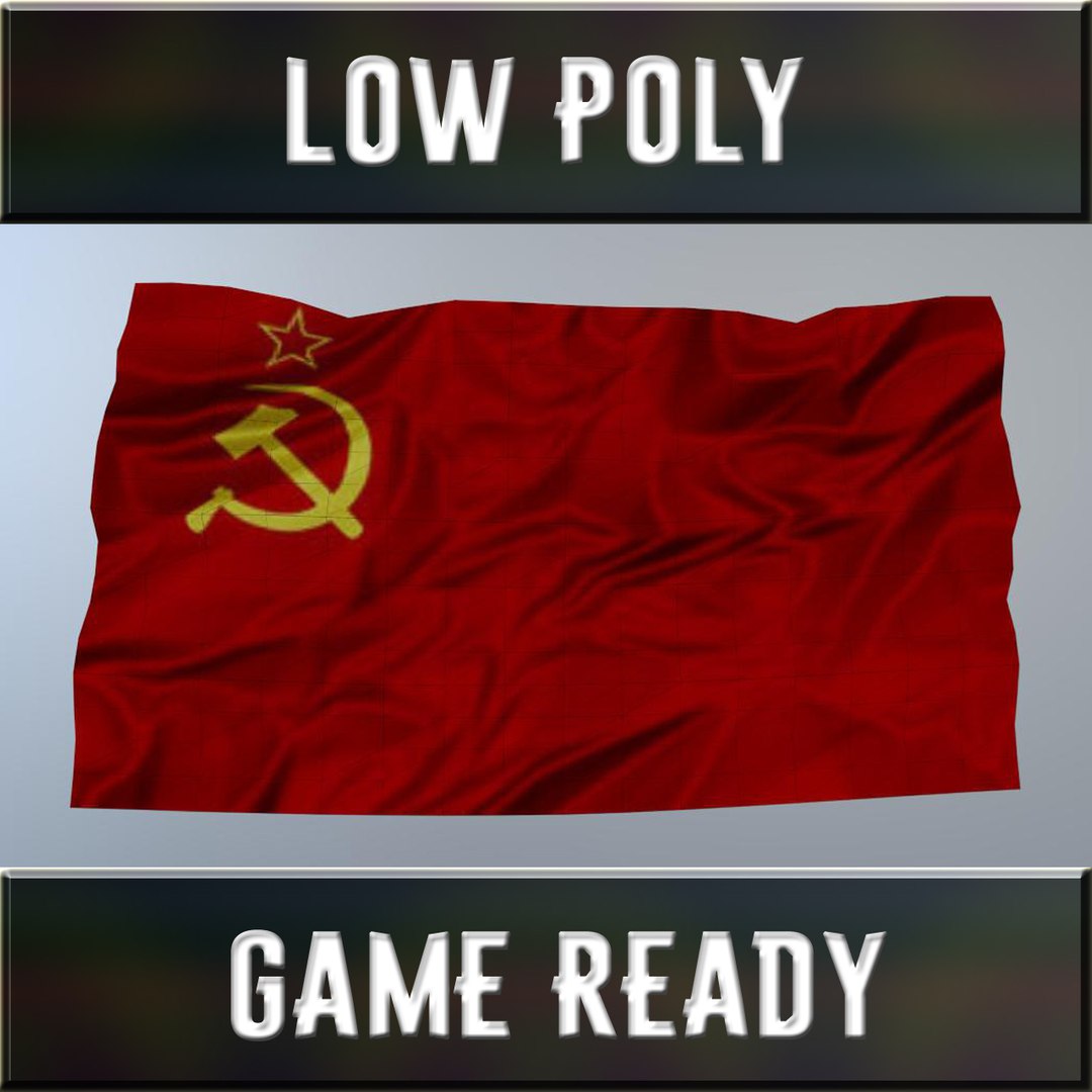 Flag Ussr 3D Model - TurboSquid 1239755