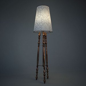 3d tripod floor lamp model
