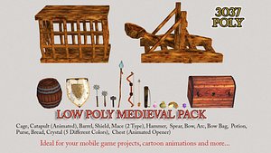 Lowpoly Medieval Pack Game Ready Collection