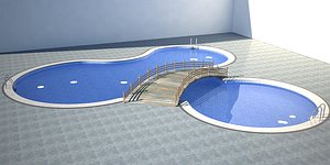 organic swimming pool 3d model