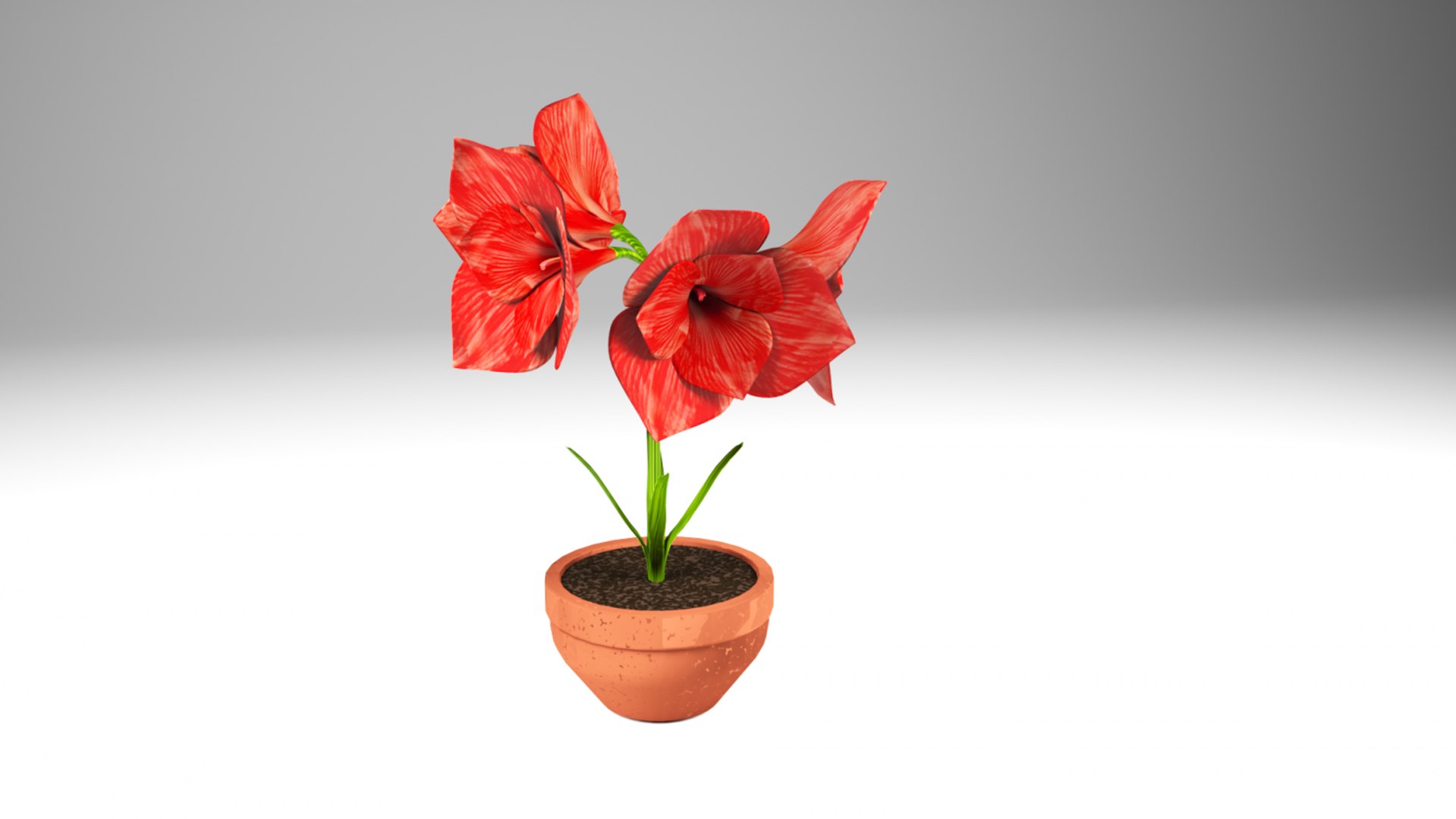 3D Pop-Up Amaryllis Schneekugel Karte – Mit Glitzer, Zum Aufstellen