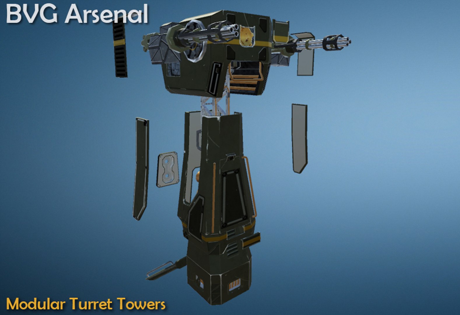 3D Modular Turret Tower Model - TurboSquid 1168385