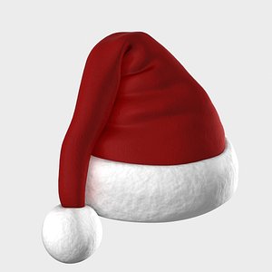 Santa claus cap 3d model