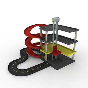 toy car garage 3d 3ds