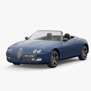 Alfa Romeo Spider 2005 lowpoly model
