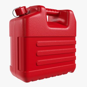 Plastic red fuel oil canister 3D model