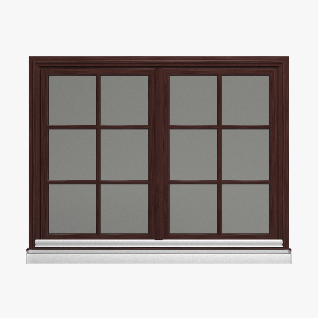 Double Window 3d Model