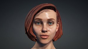Realistic naked cartoon chubby female