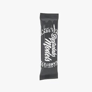 Stick Sachet Packaging Matte Single Serve Mockup