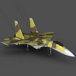 3d model super flanker aircraft
