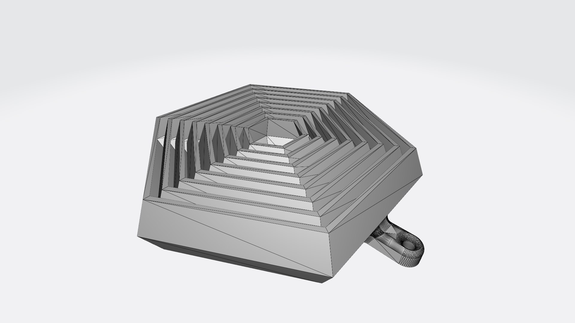 Hexagonal Keychain 3D Model - TurboSquid 2295297
