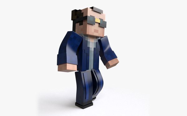 modelo 3d Agente Minecraft - Mixamo Animatable - Vray-Arnold ...
