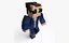 Agent Minecraft - Mixamo Animable - Vray-Arnold