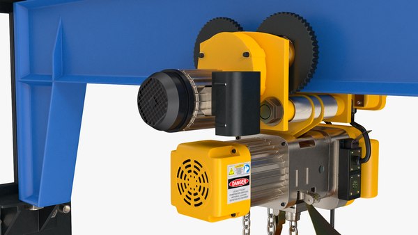 Talha elétrica de corrente montada em carrinho de viga 1T Modelo 3D ...