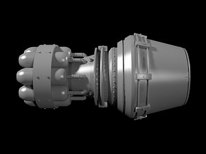 3d jet engine model