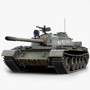 Rigged T55A Tank GameReady LODs