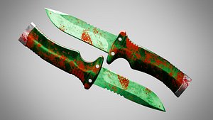 3D Knife 7 Evergreen FT With Blood model