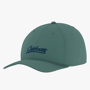 Carhartt Canvas Script Graphic Cap Slate Green 3D model