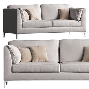 3D white sofa dm model