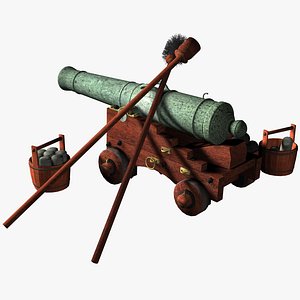 english cannon gun 1 3d max
