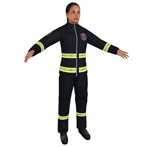 female paramedic 3D model