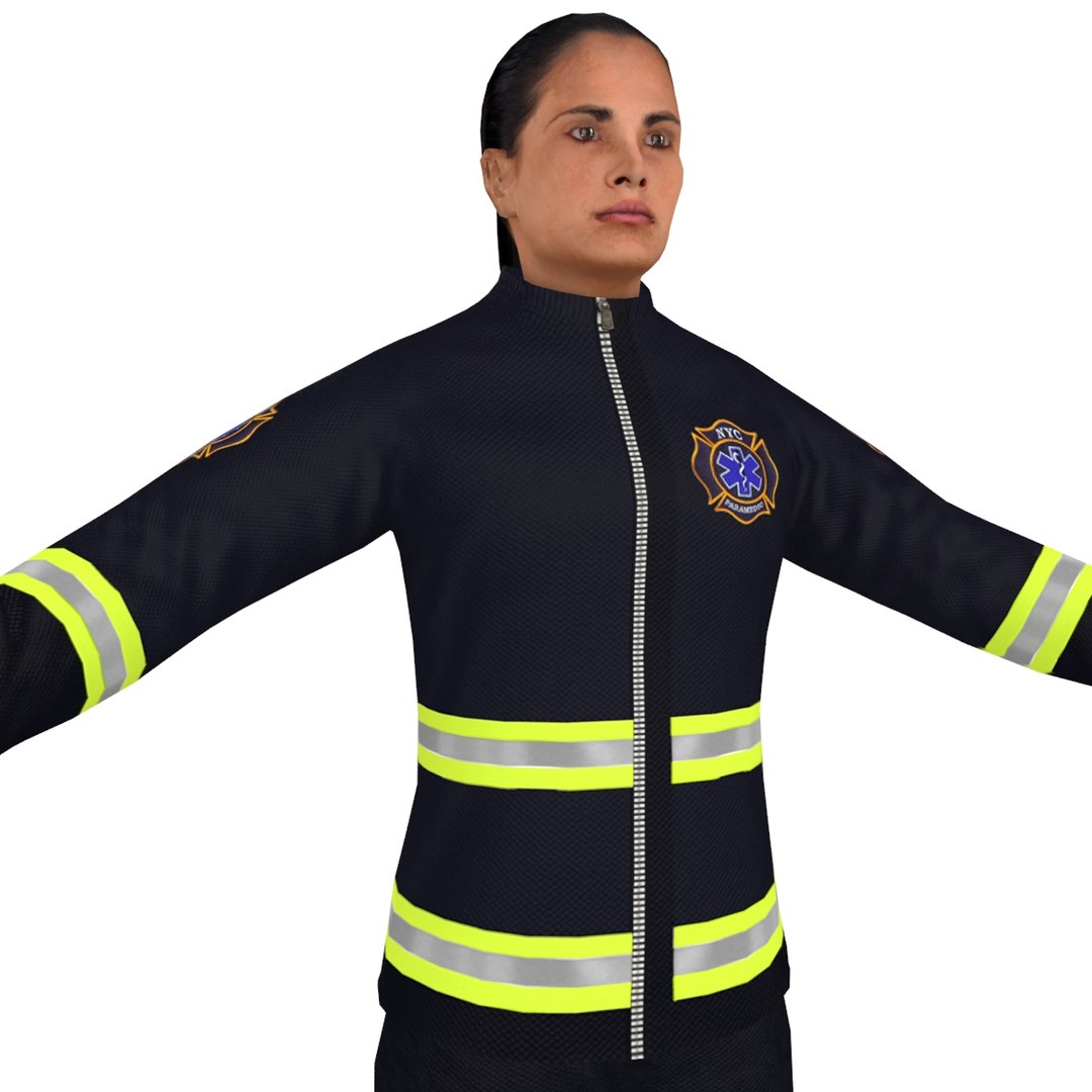 Female Paramedic 3D Model - TurboSquid 1320011