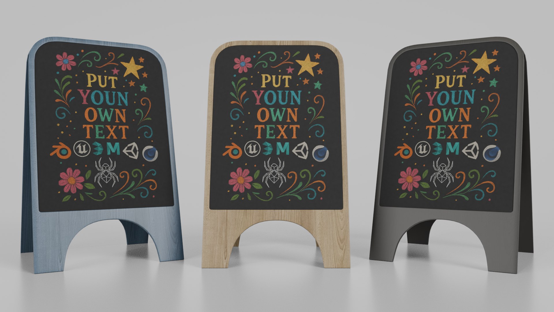 3D Customizable Compact &amp; Versatile Chalkboard Signs https://p.turbosquid.com/ts-thumb/OI/At81ub/5L/b2/png/1747224571/1920x1080/fit_q87/460d04da680366b1ef456b4366a80d14976d16b1/b2.jpg